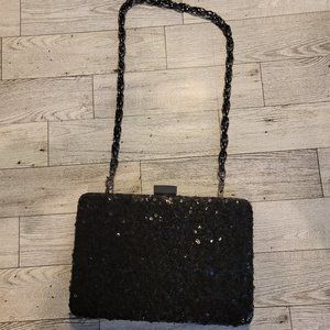 White House Black Market Sequin Evening Cocktail Clutch